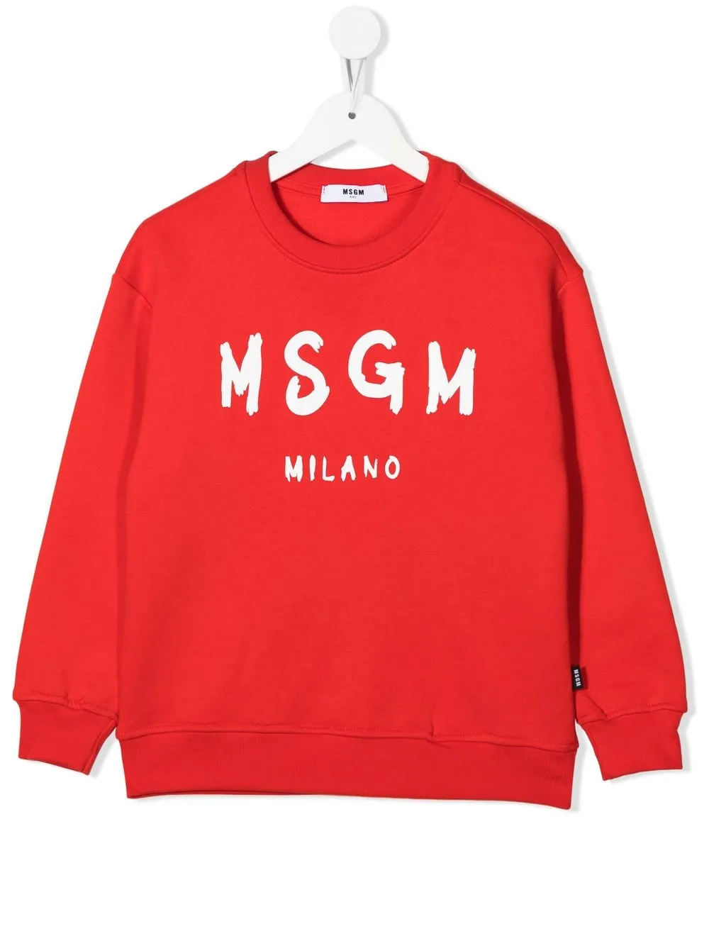 

MSGM Kids sudadera con logo estampado - Rojo