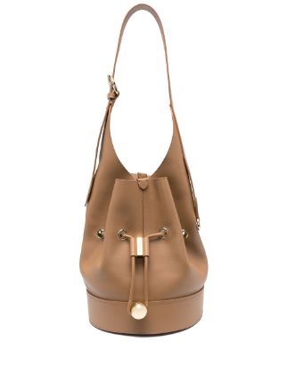 Lancel Drawstring Leather Bucket Bag - Farfetch