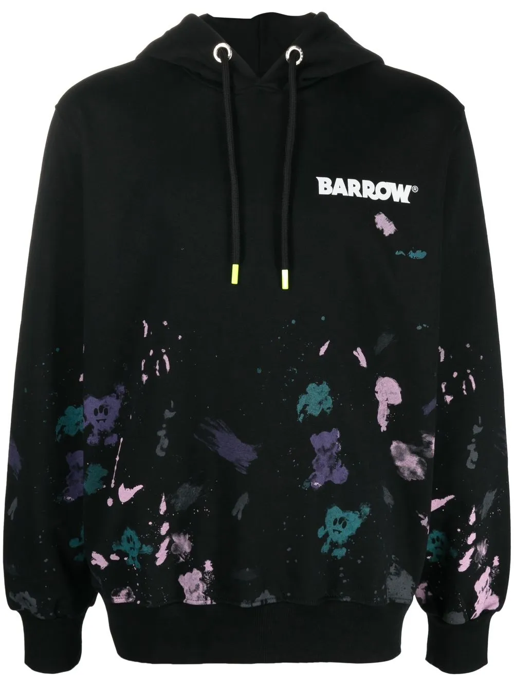 

BARROW hoodie con estampado de pintura - Negro