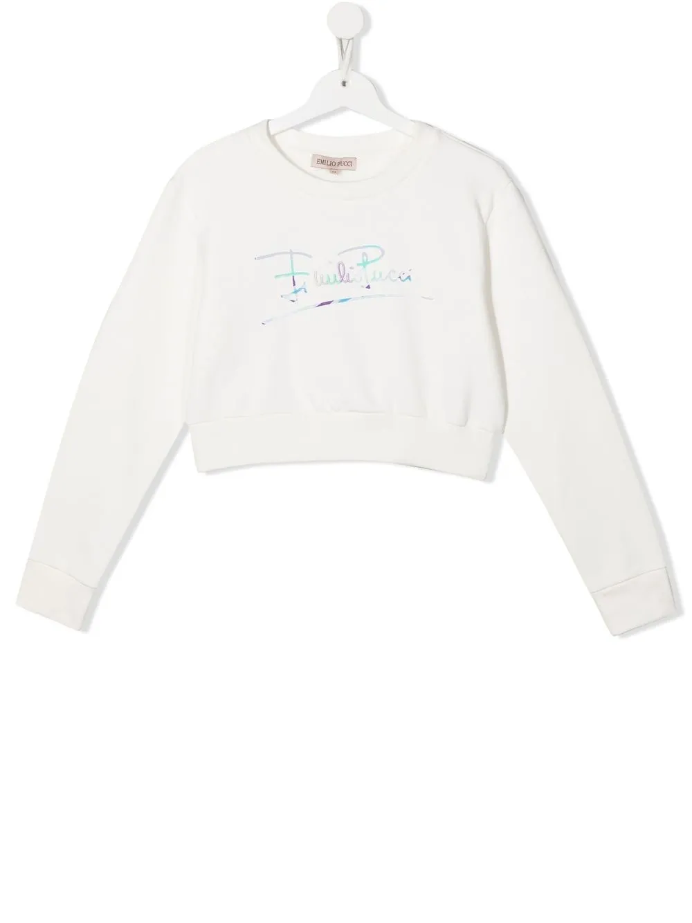 

PUCCI Junior sudadera con logo bordado - Blanco