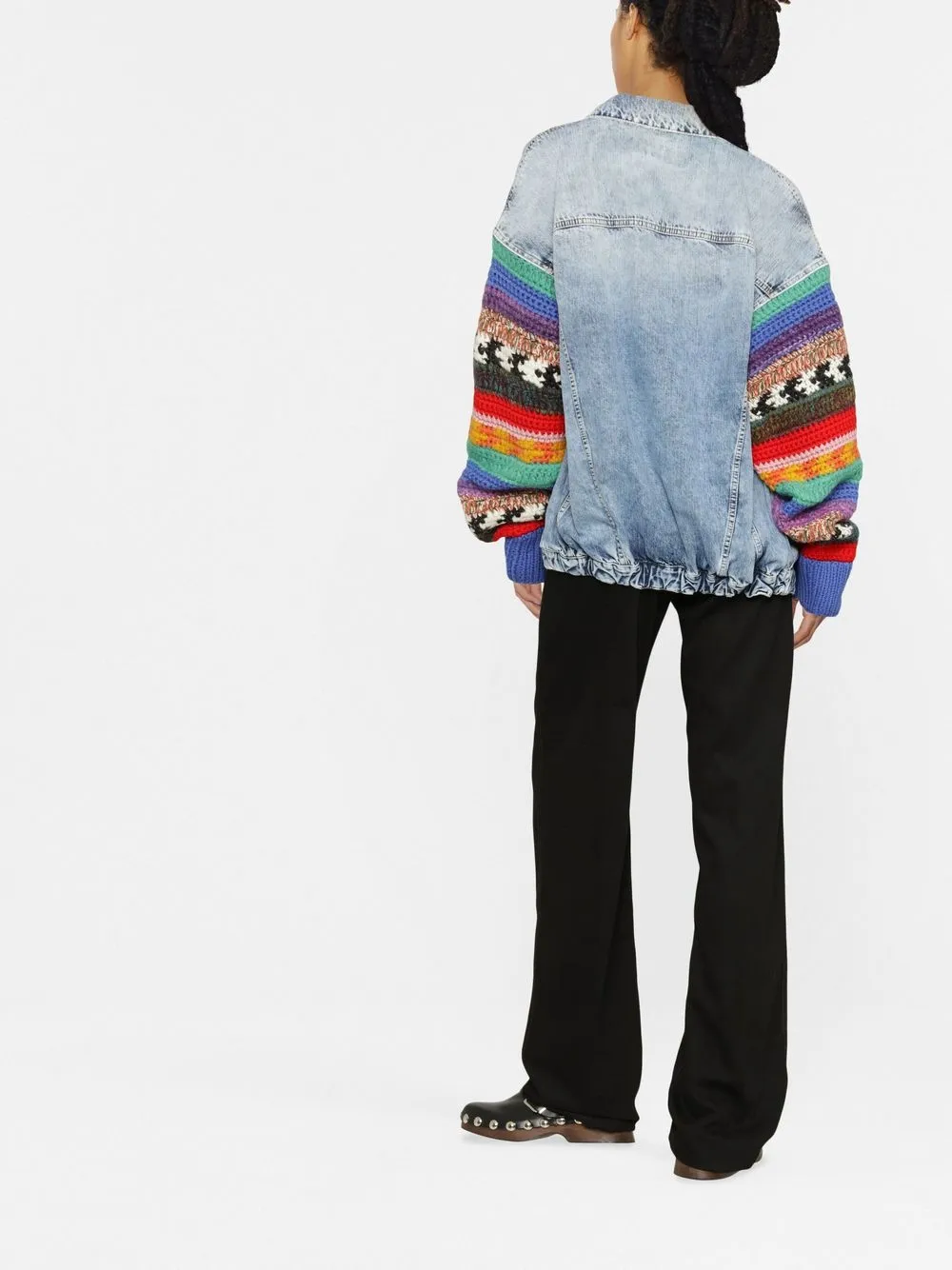 Dsquared2 knittedsleeves Denim Jacket Farfetch