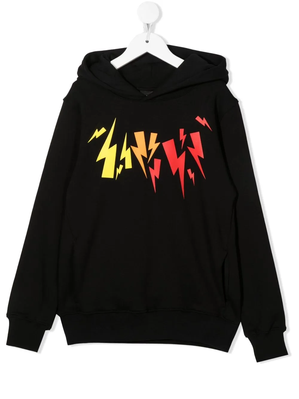 

Neil Barrett Kids TEEN Big Lightning cotton hoodie - Black