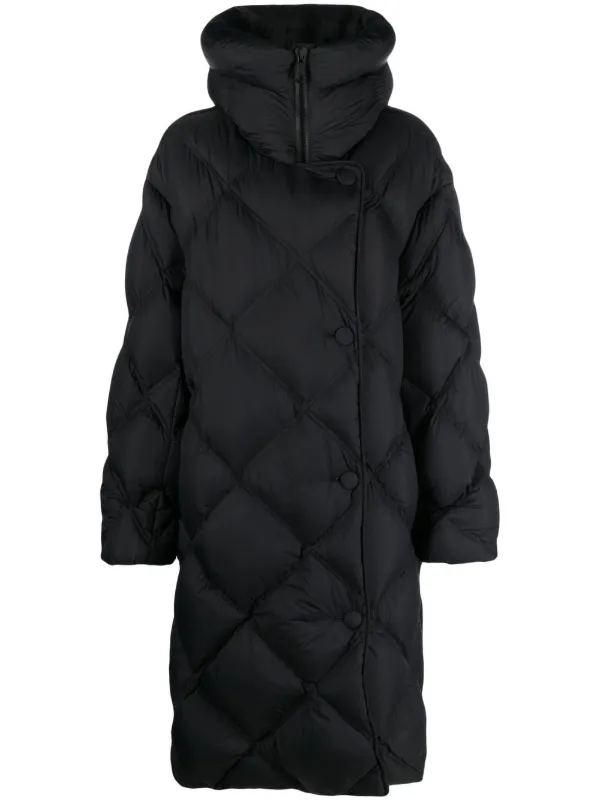 diamond quilted down jacket