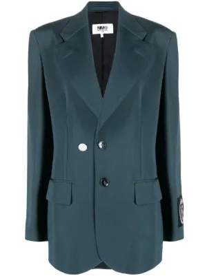 アウターその他 MM6 MAISON MARGIELA Woman Blazer Green MM6 MAISON MARGIELA | Dark green Women's Blazer | YOOX