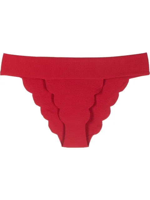 Marysia scalloped edge bikini bottoms