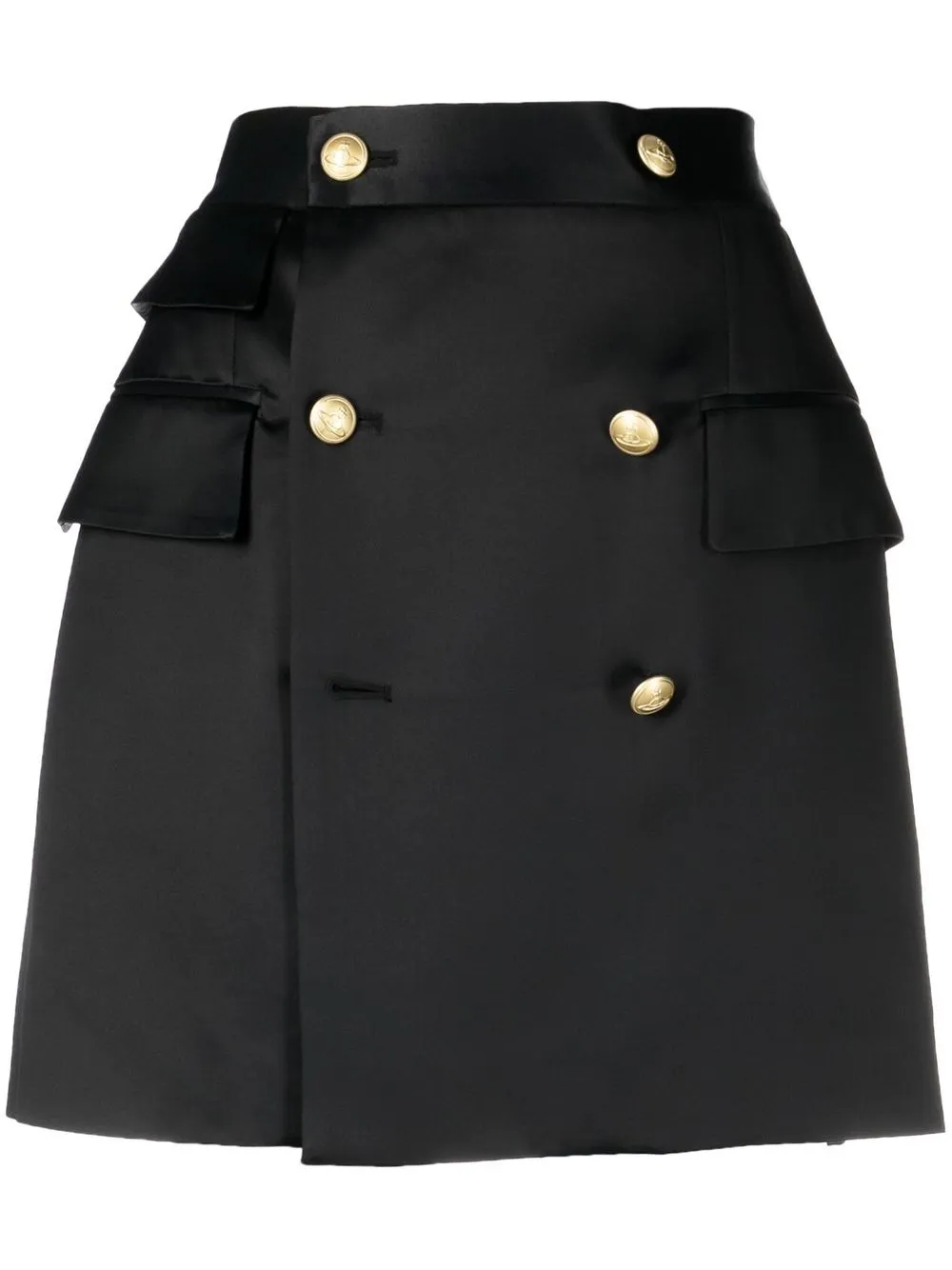 Vivienne Westwood Button-embellished Mini Skirt In Black