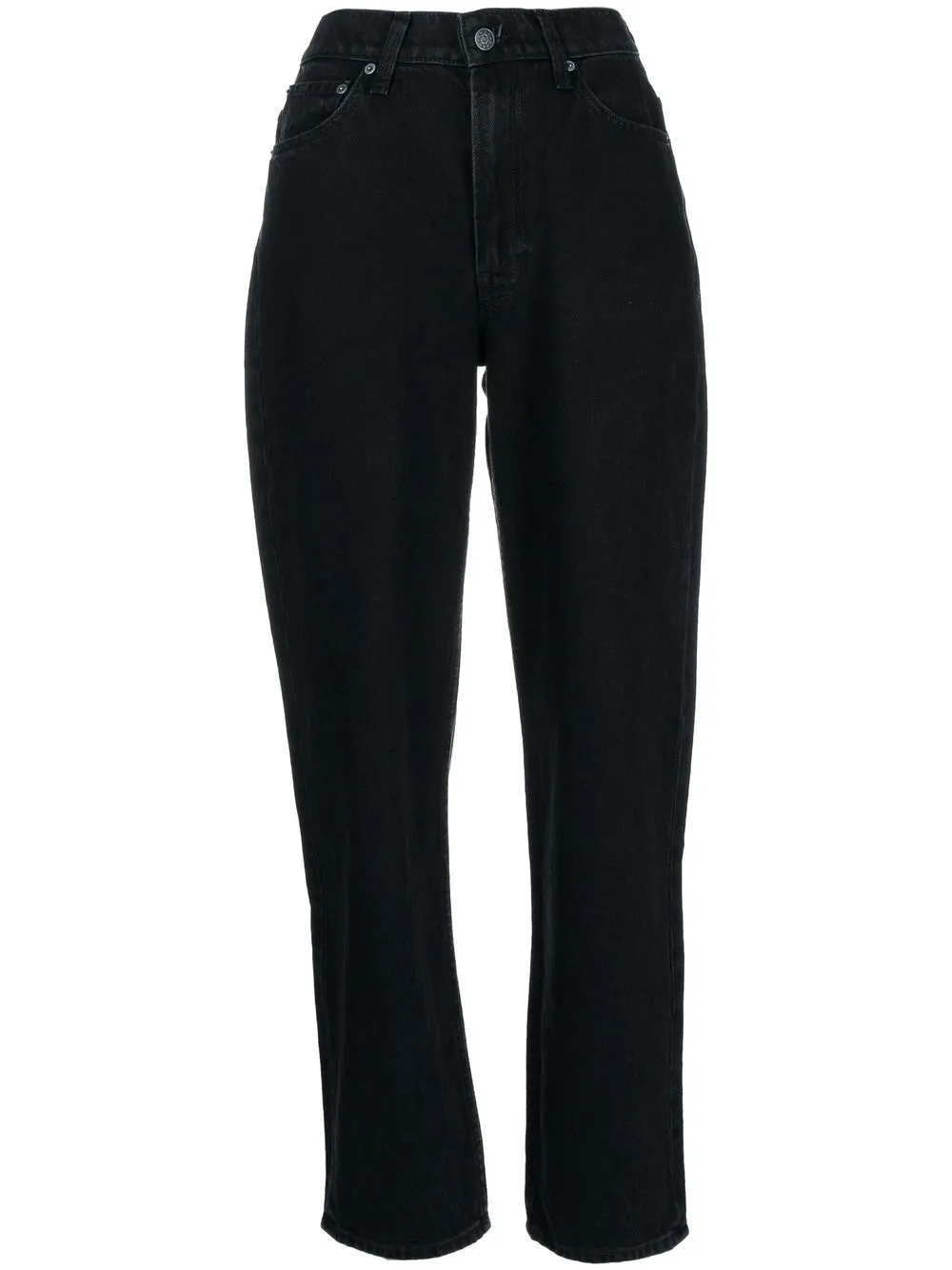 

MOTHER jeans rectos con tiro alto - Negro