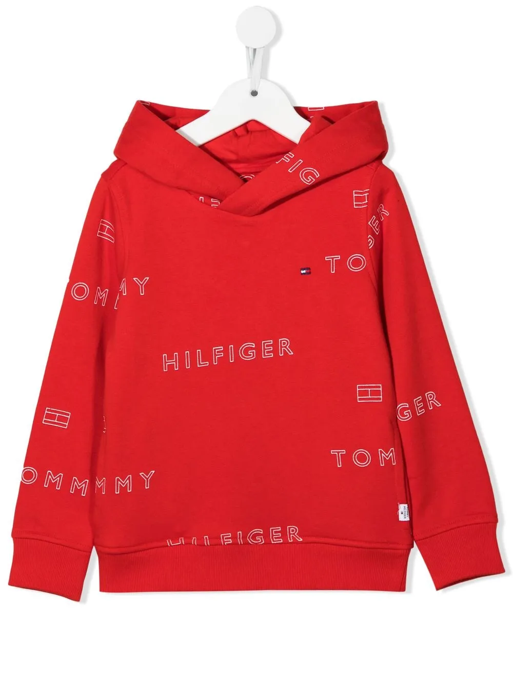 

Tommy Hilfiger Junior hoodie con logo estampado - Rojo
