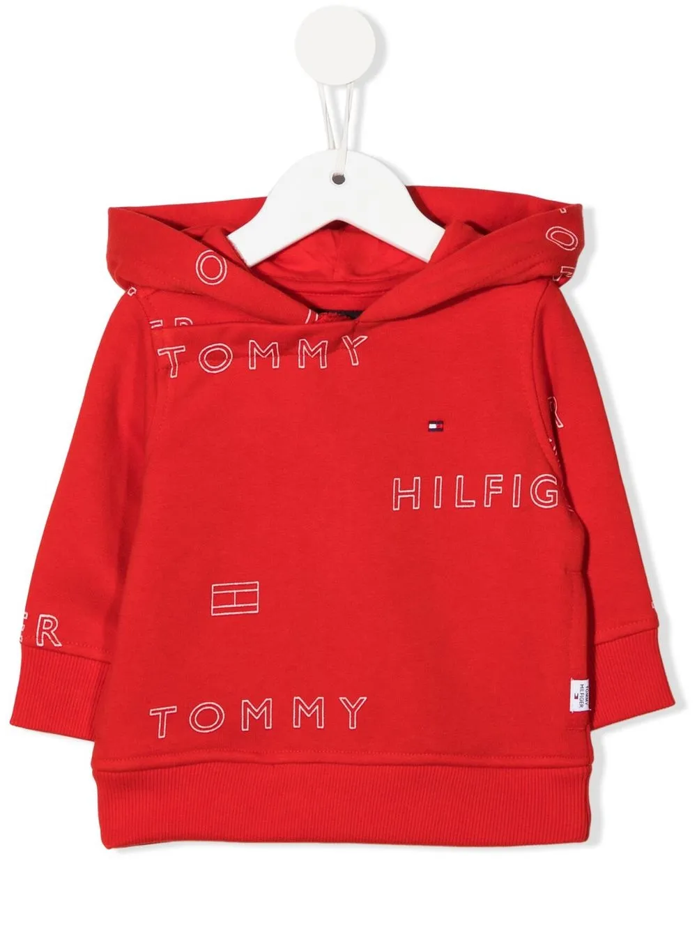 

Tommy Hilfiger Junior hoodie con logo estampado - Rojo