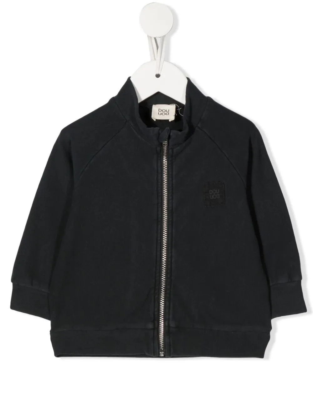 

Douuod Kids logo-patch zipped sweatshirt - Black