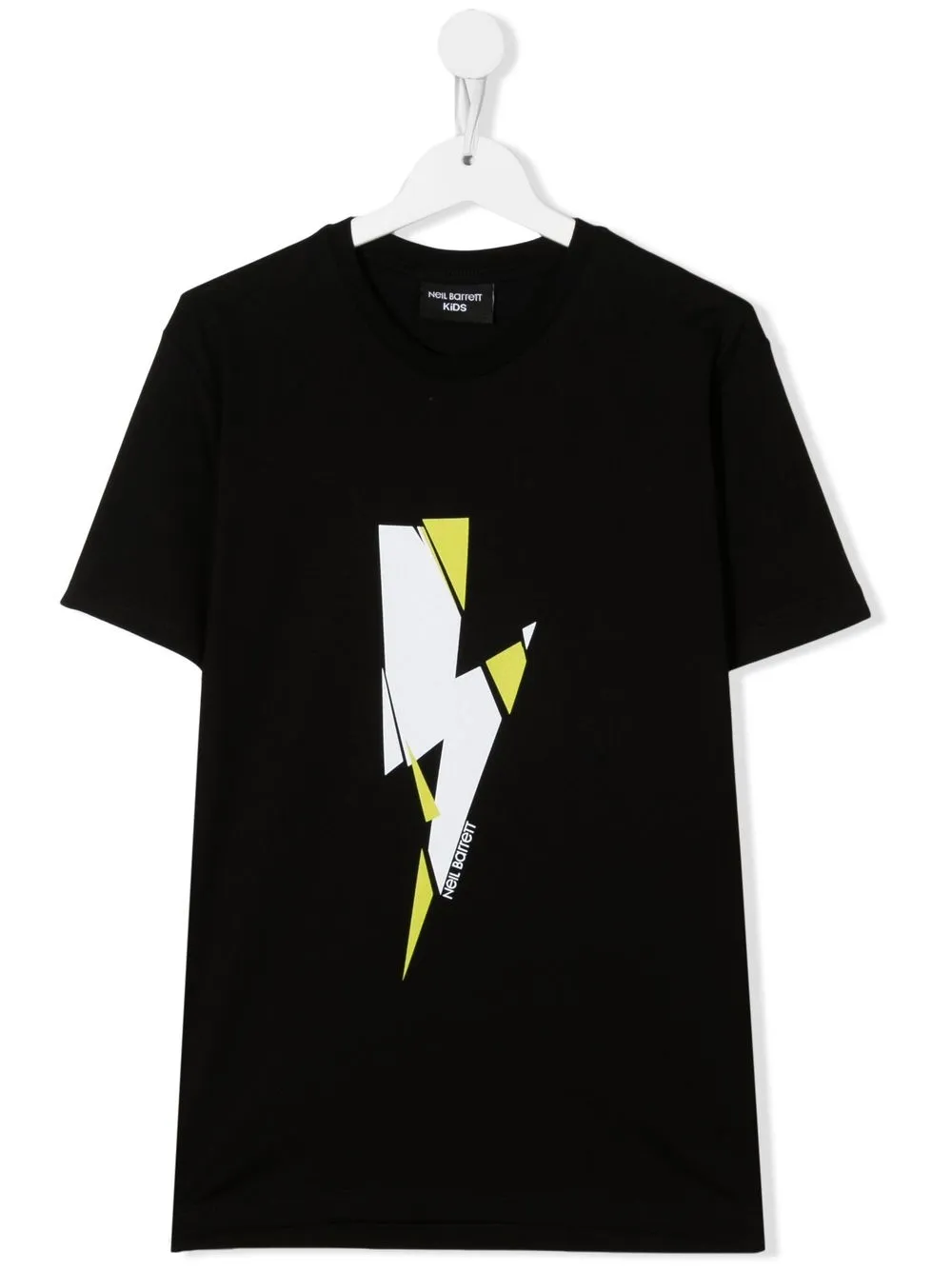 

Neil Barrett Kids TEEN lightning bolt print T-shirt - Black