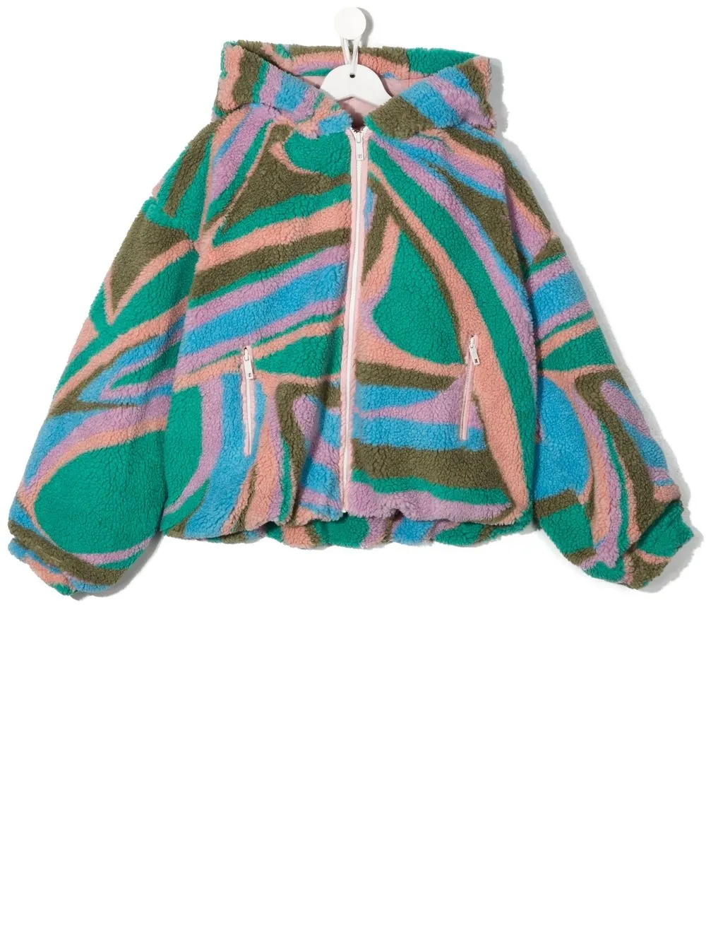 

PUCCI Junior chamarra con estampado geométrico - Azul