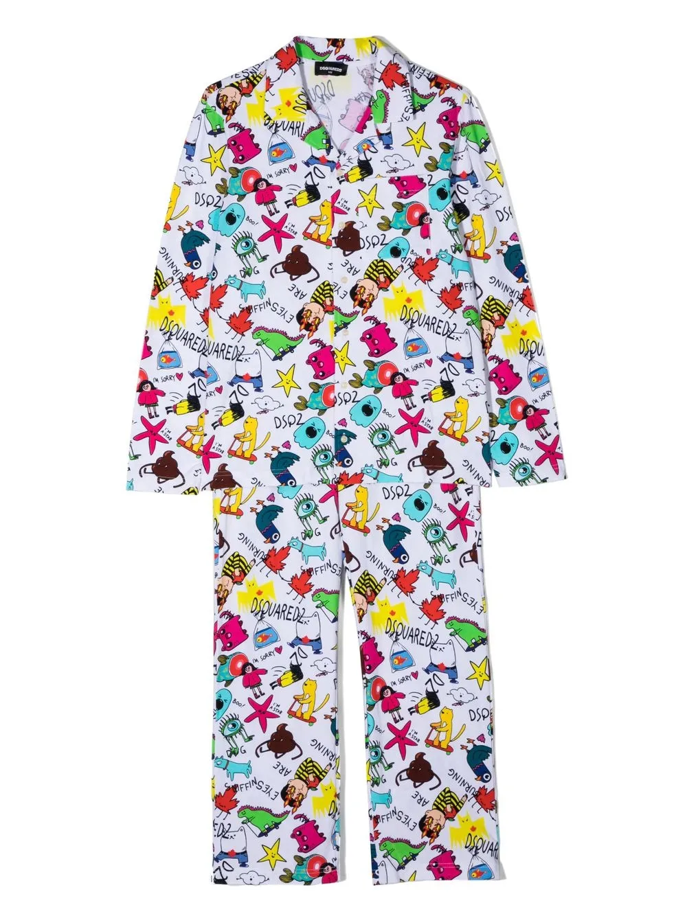 

Dsquared2 Kids cartoon-print pajama set - White