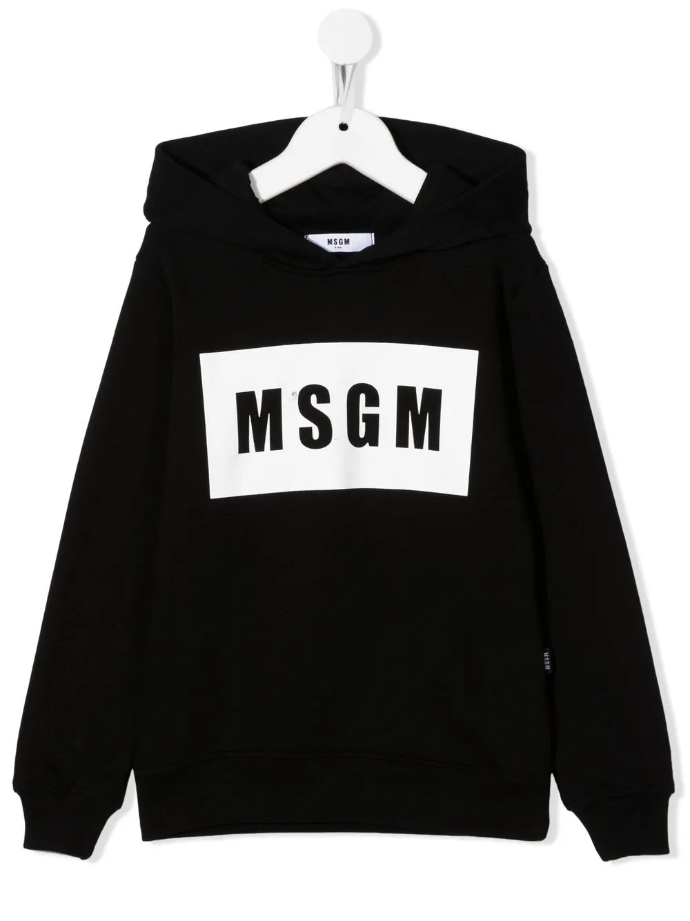 

MSGM Kids hoodie con logo estampado - Negro