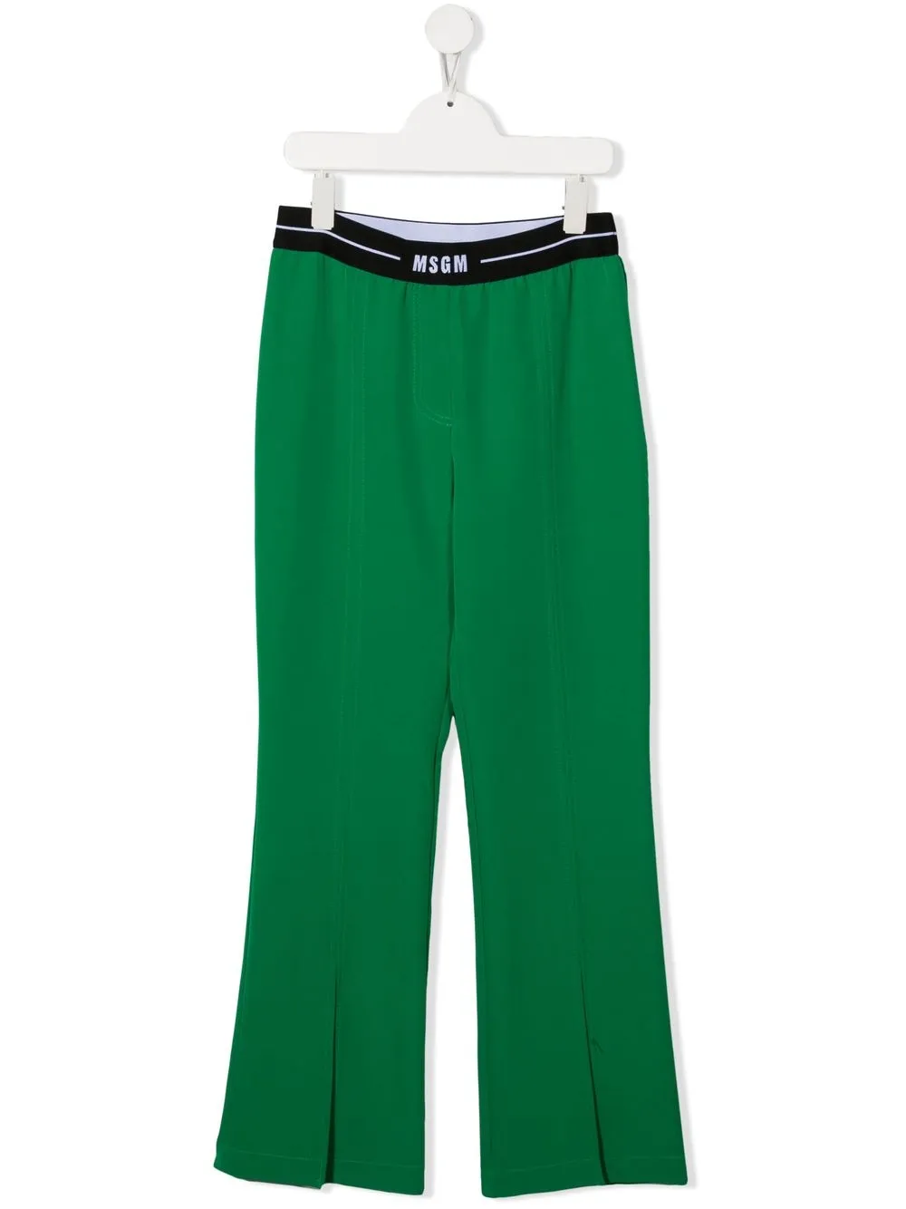 

MSGM Kids pantalones con logo en la pretina - Verde