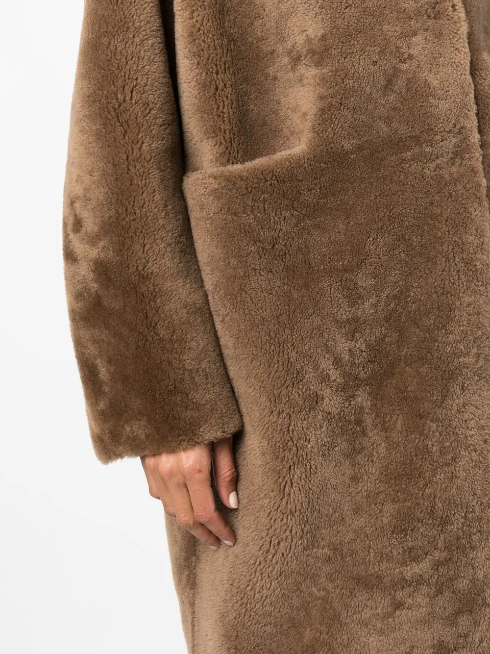 Furling By Giani Long Reversible Coat In Brown