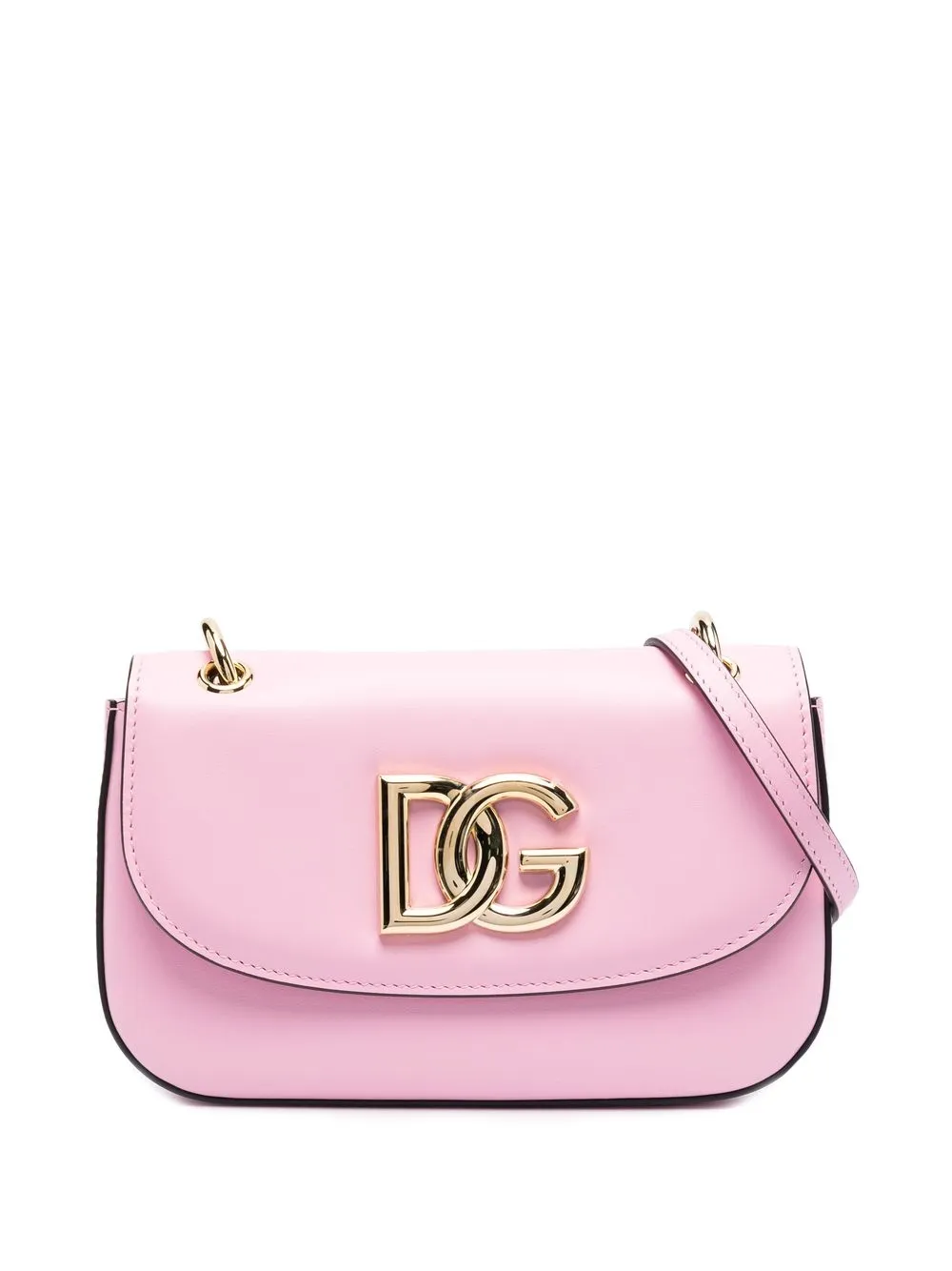 

Dolce & Gabbana bolsa crossbody con placa del logo - Rosado