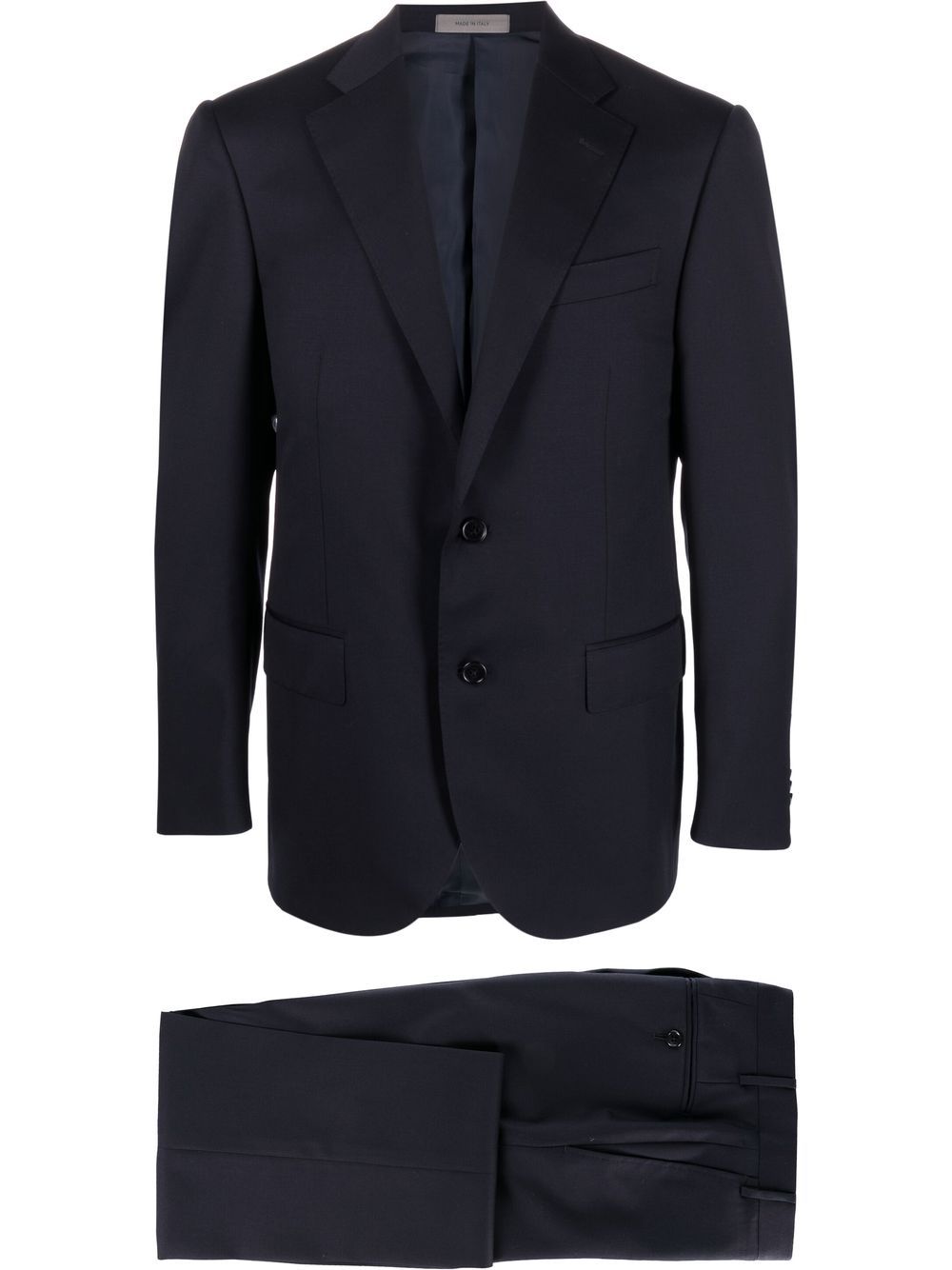 Corneliani single-breasted virgin-wool suit - Blue