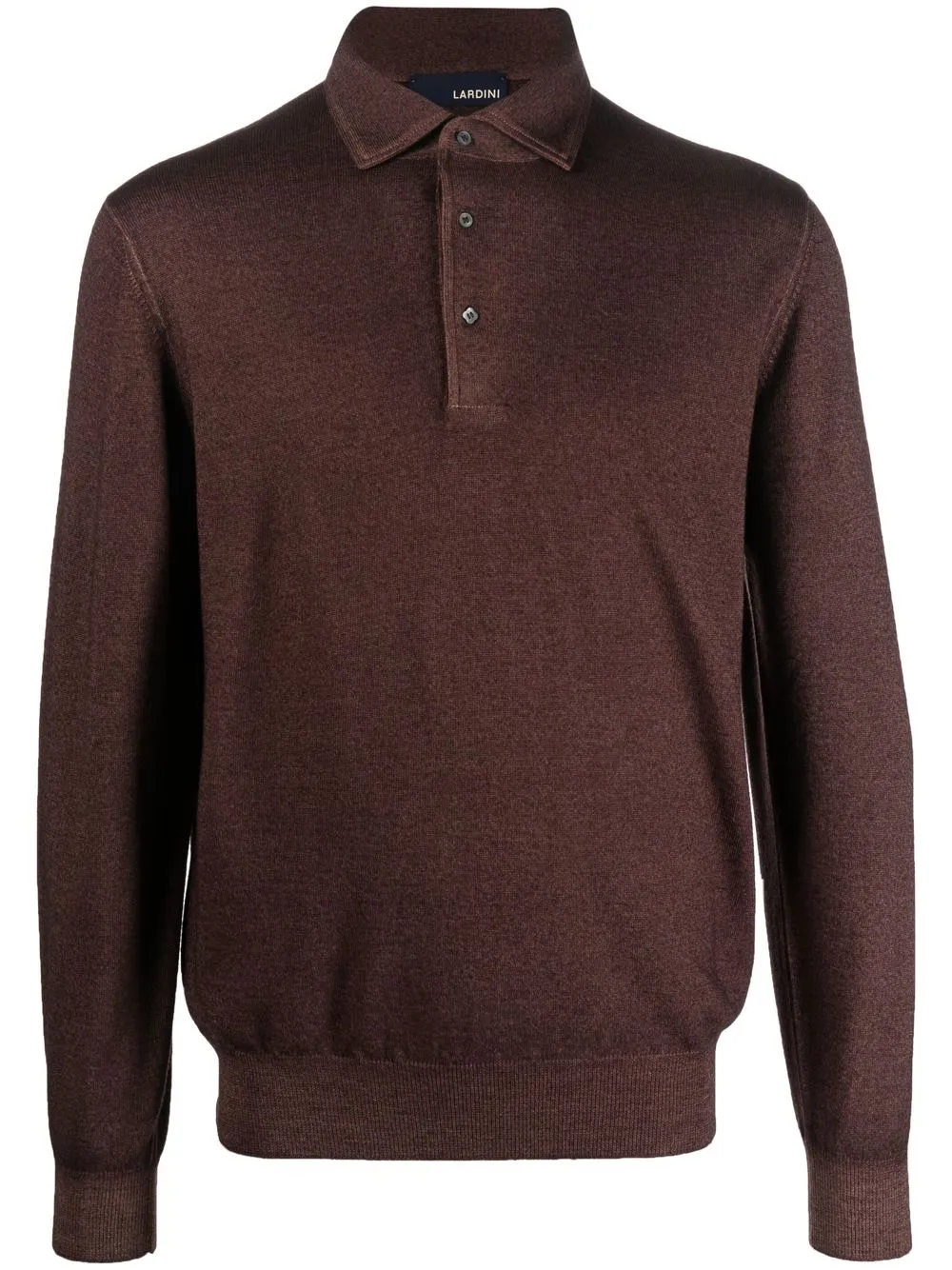 

Lardini playera tipo polo manga larga - Marrón