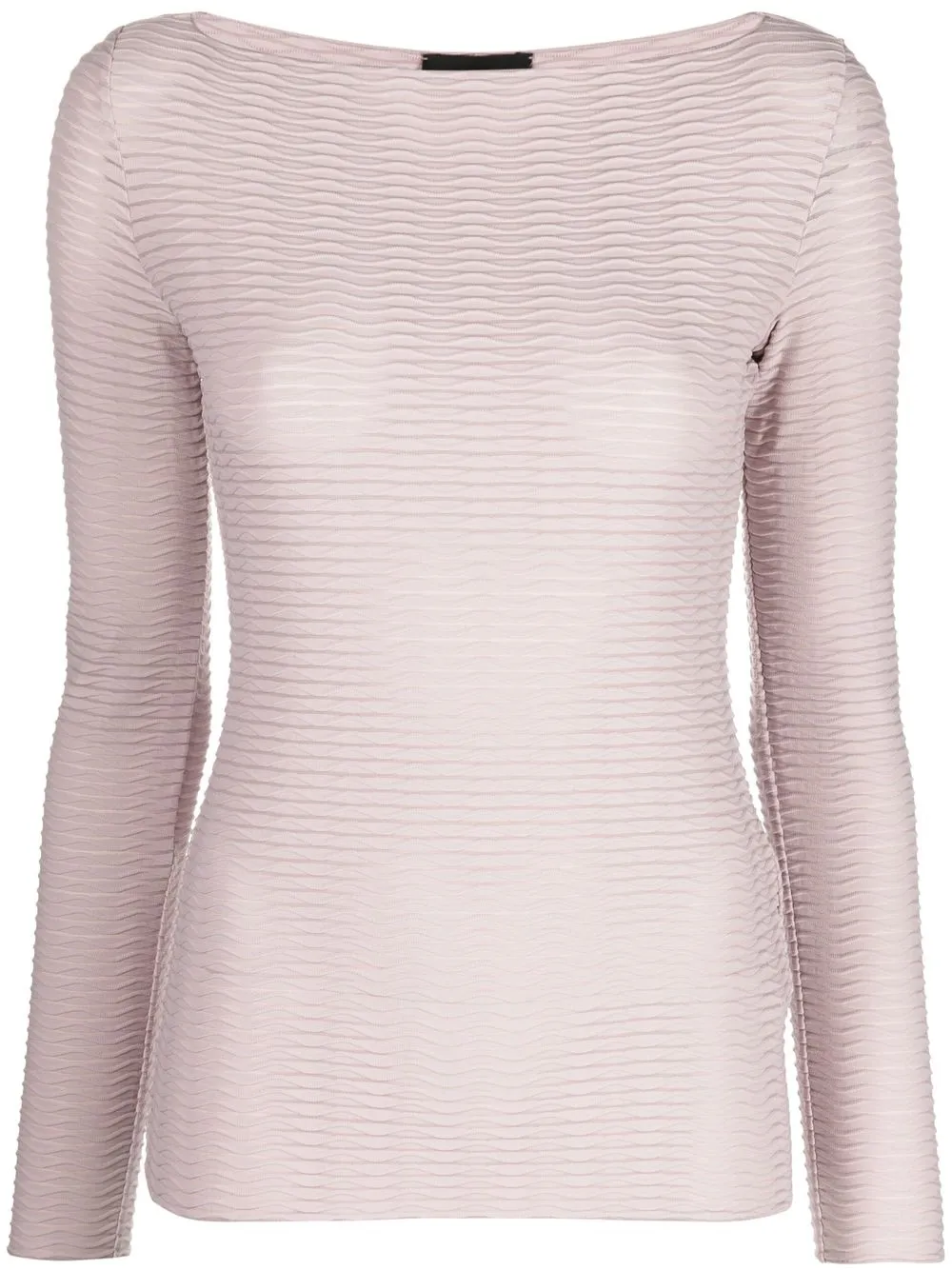 

Emporio Armani top con pliegues ondulado - Rosado