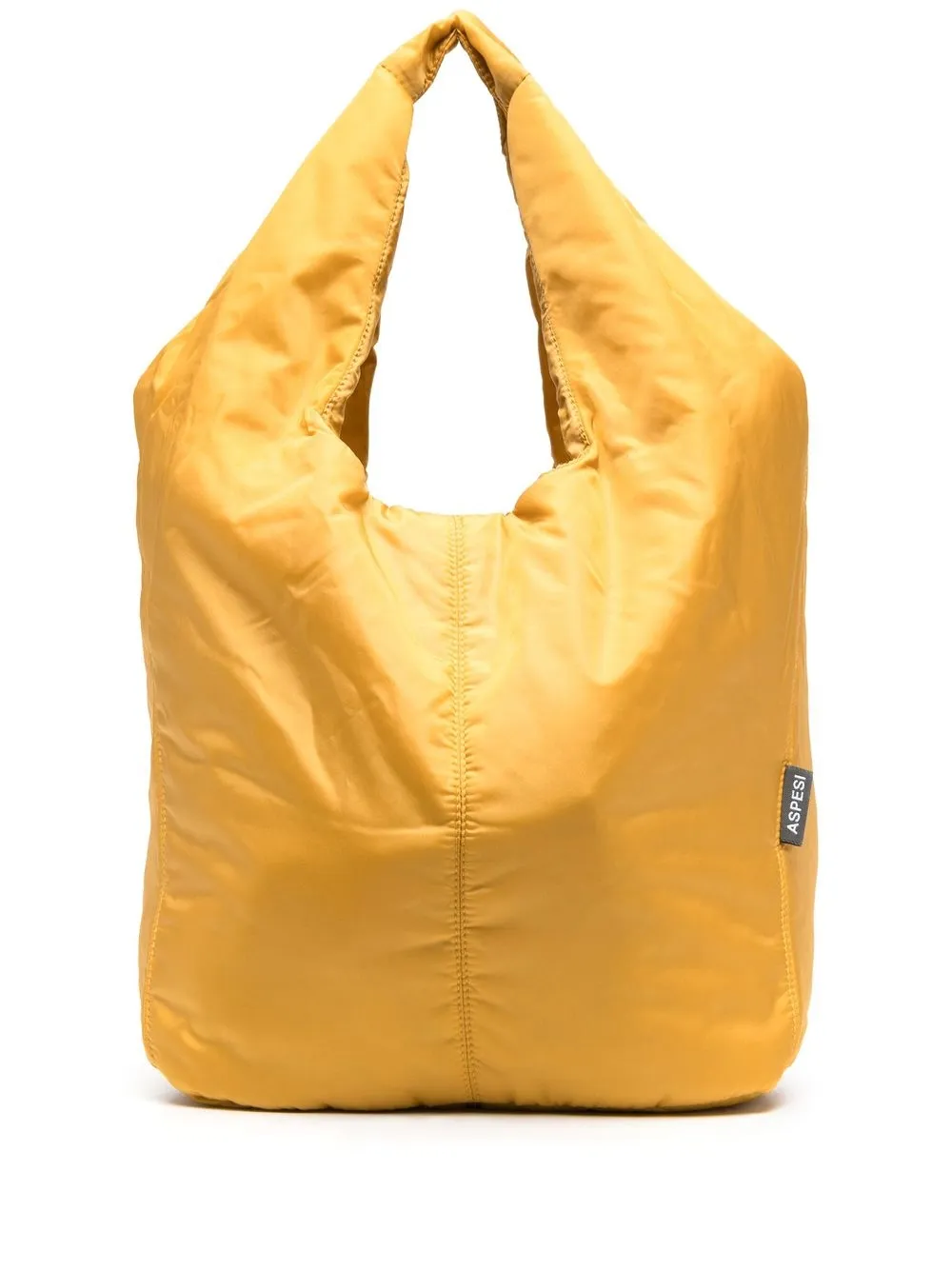 

ASPESI logo-patch padded tote bag - Yellow