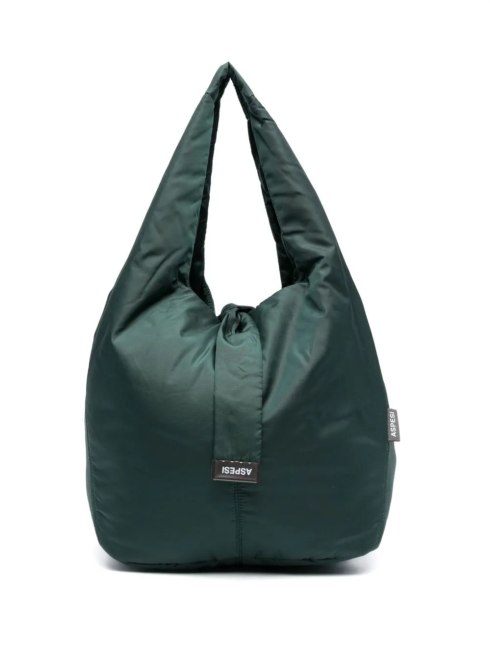 

ASPESI logo-patch padded tote bag - Green