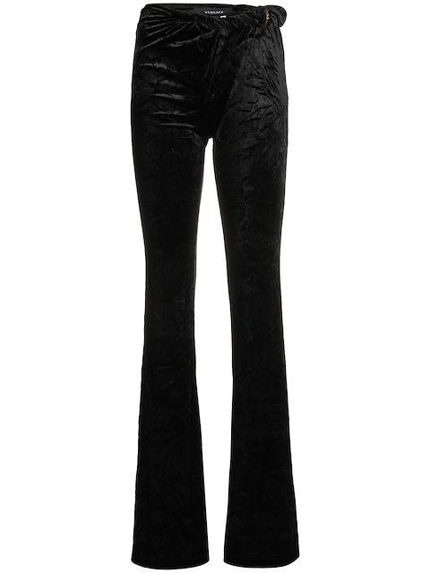 Versace flared velvet trousers 
