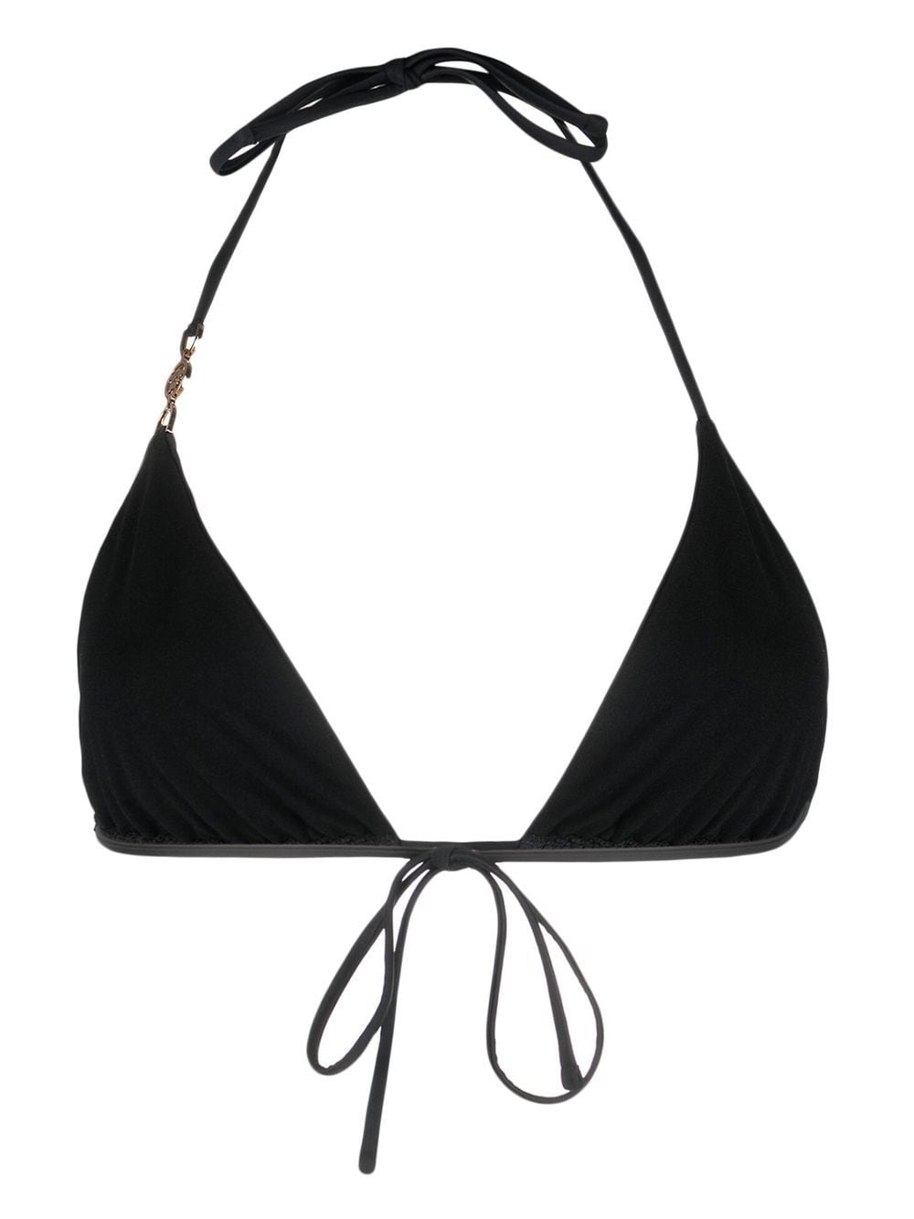 Versace Riciclata Logo-chain Bikini Top In Black | ModeSens