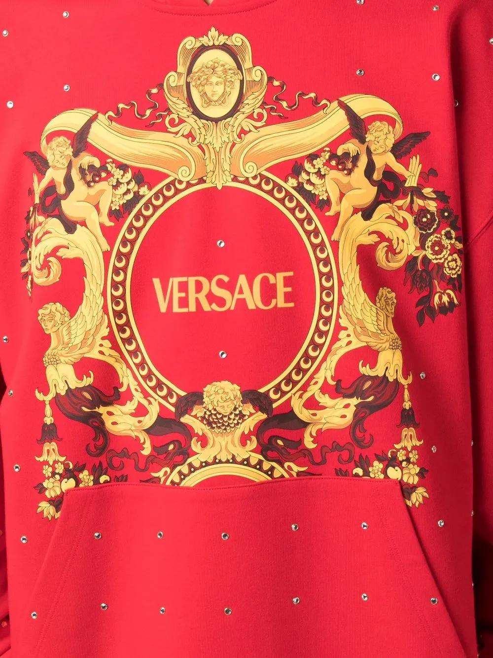 Versace Baroque Logo Hoodie Farfetch