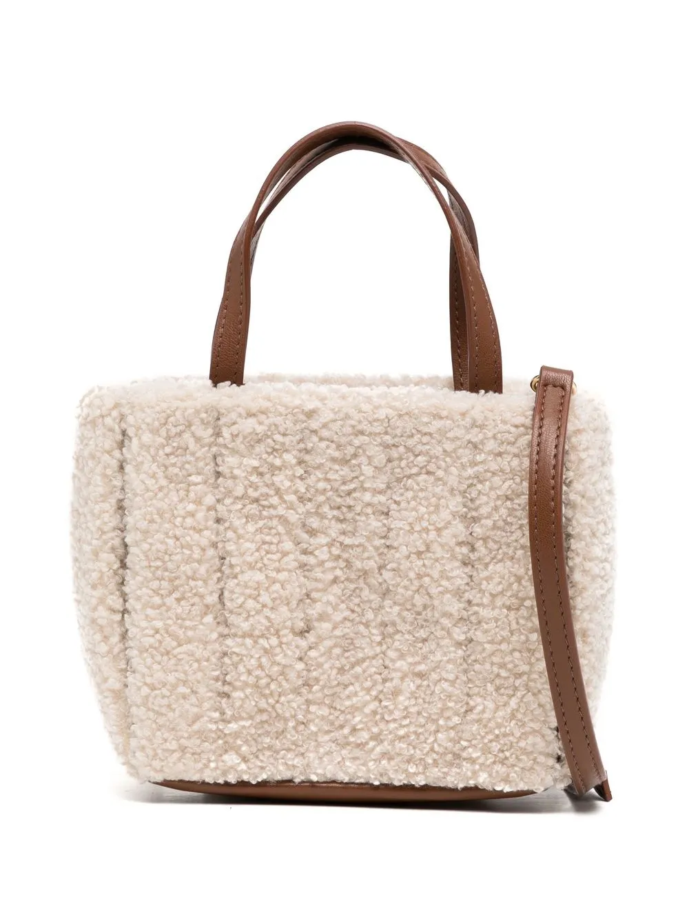 

Themoirè Aria textured mini tote bag - Brown