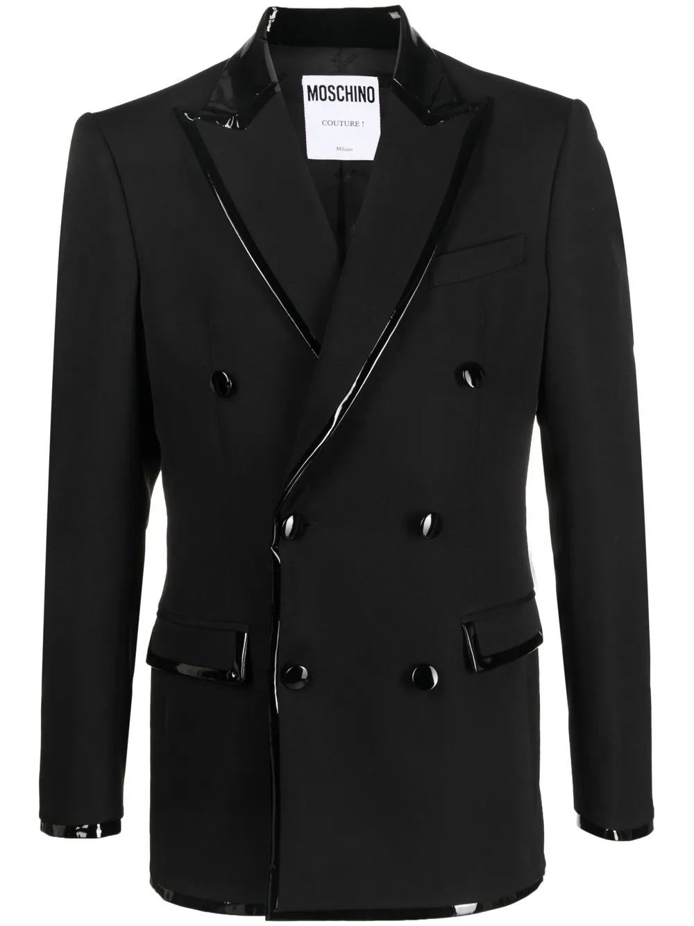 

Moschino blazer con detalle de imperdible - Negro