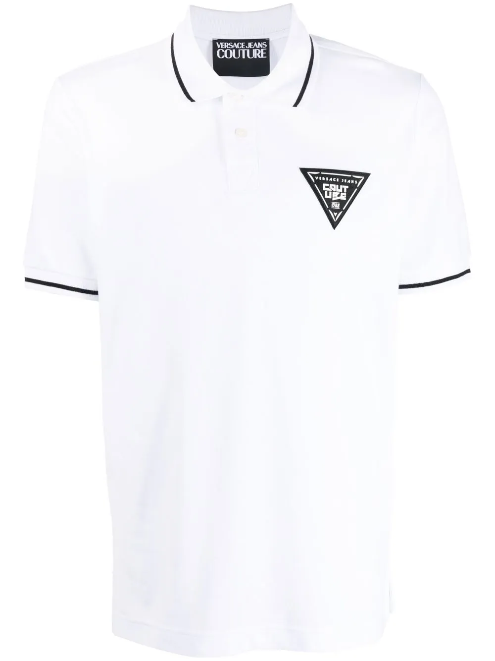 

Versace Jeans Couture playera tipo polo con parche del logo - Blanco