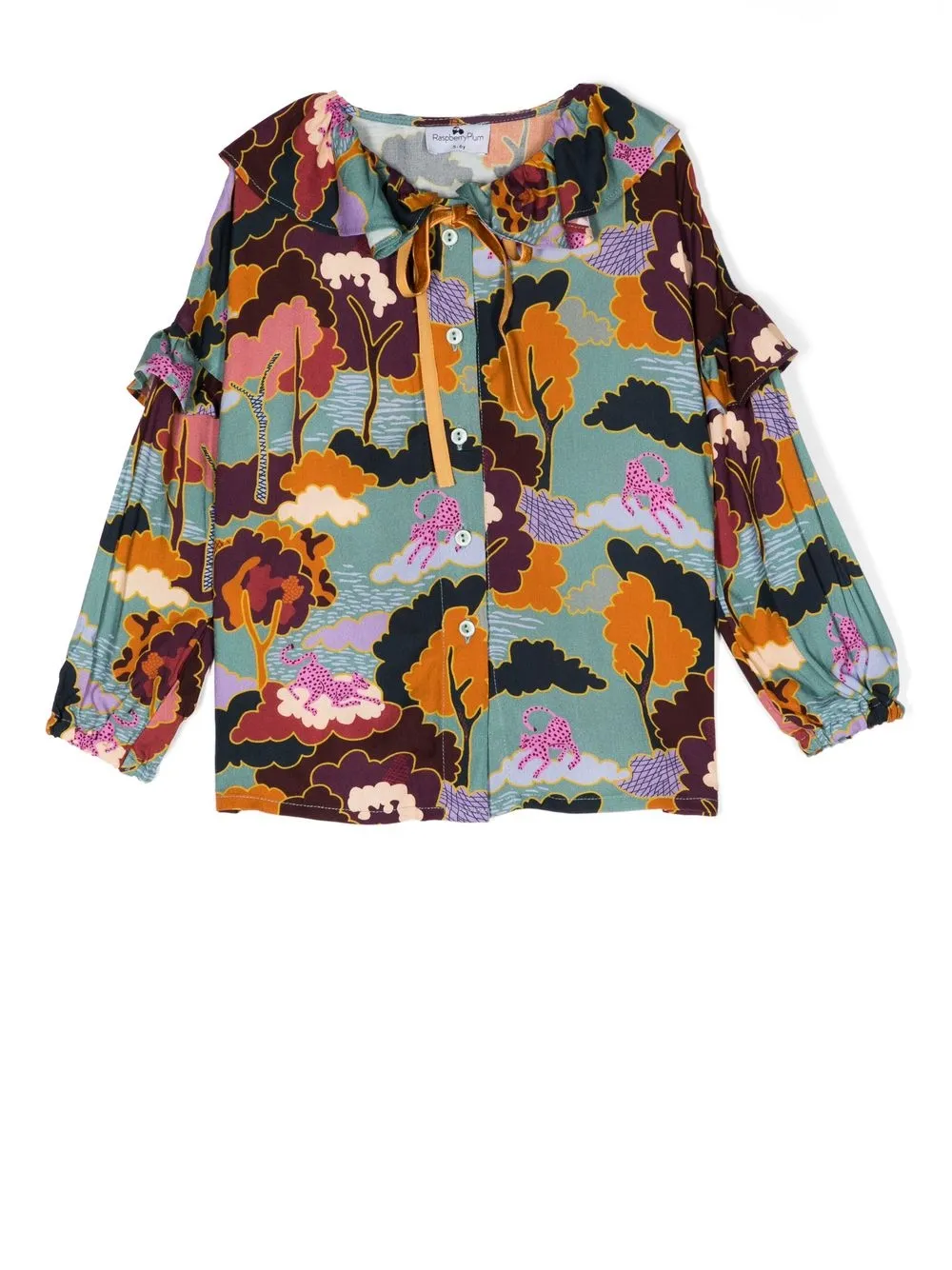 

Raspberry Plum Patti animal-print blouse - Multicolour