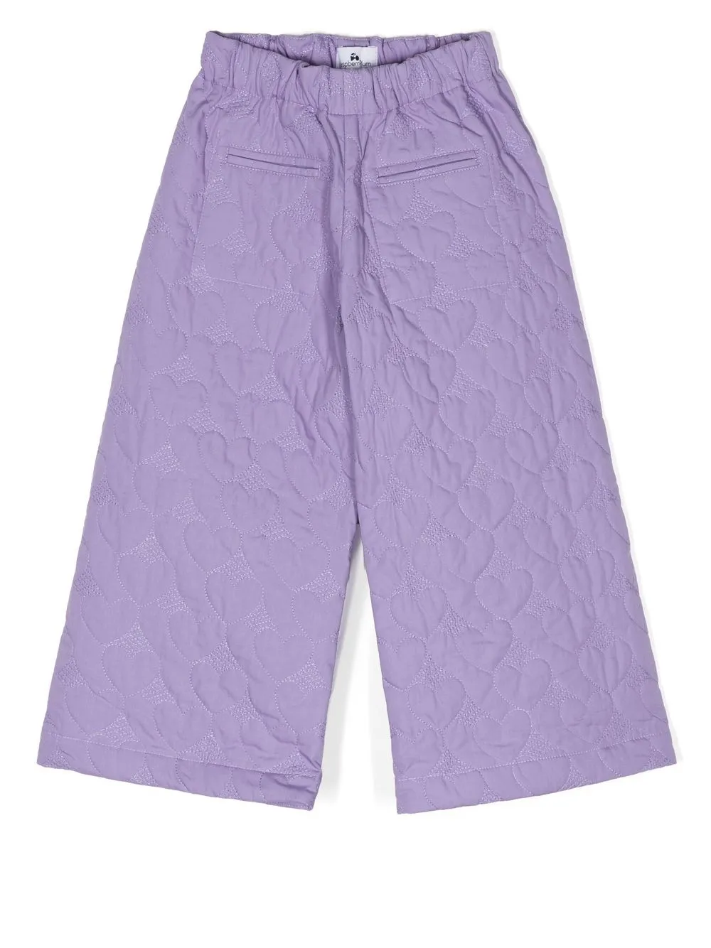 

Raspberry Plum quilted wide-leg trousers - Purple