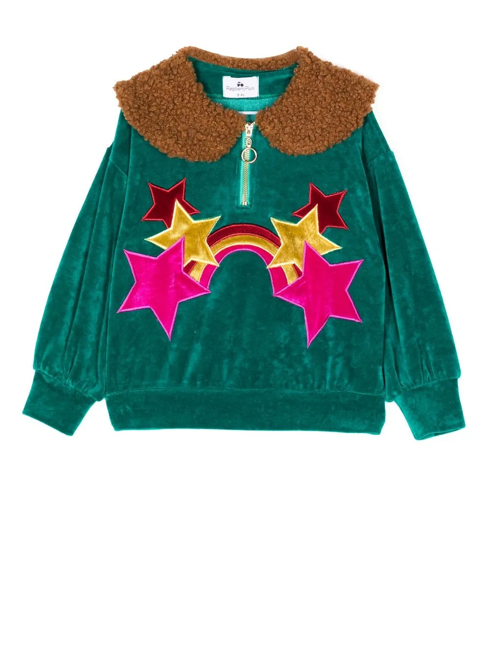 

Raspberry Plum Cool Cat star-patch sweatshirt - Green