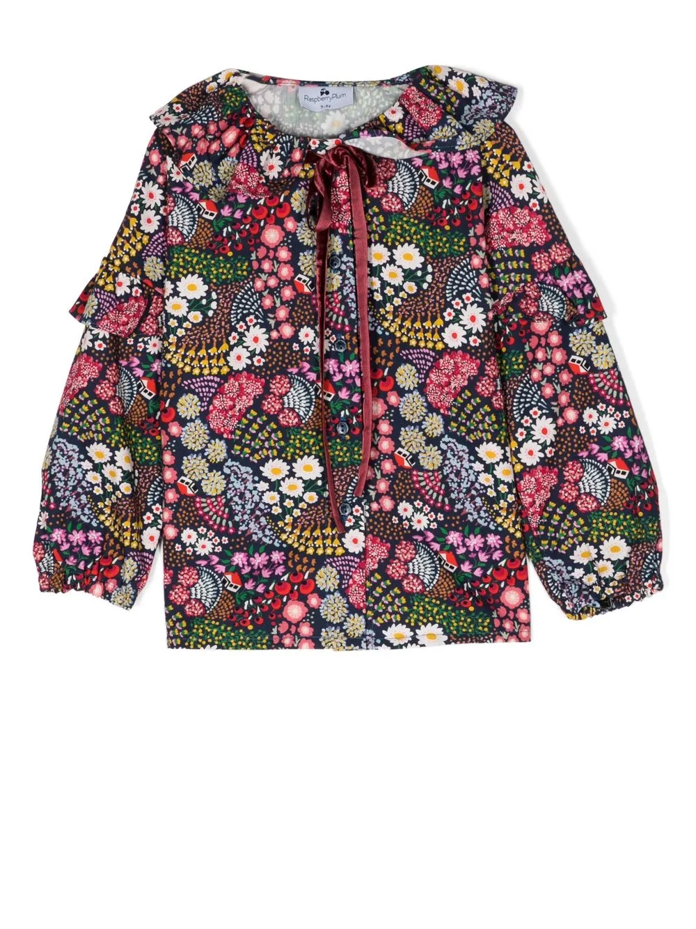 

Raspberry Plum Patti floral-print blouse - Blue