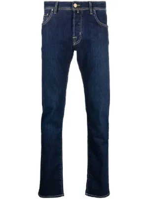 Blu Pantaloni slim Farfetch Uomo Abbigliamento Pantaloni e jeans Pantaloni Pantaloni slim & skinny 