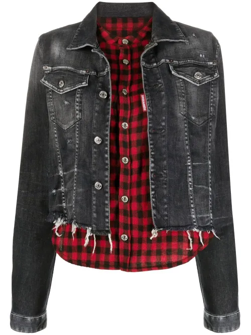 Veste en jean à design superposé - DSQUARED2 - Modalova