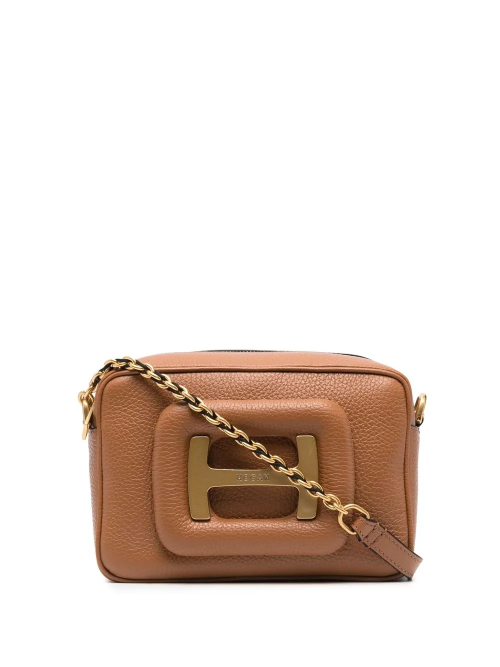 

Hogan logo-plaque leather crossbody bag - Neutrals