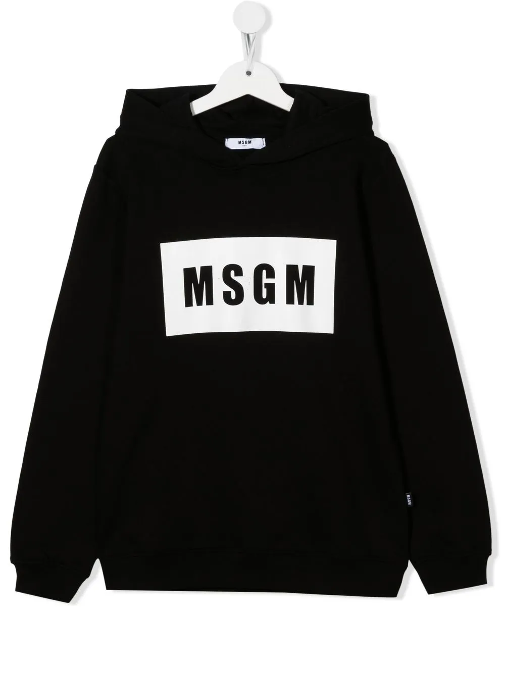 

MSGM Kids hoodie con logo en el pecho - Negro