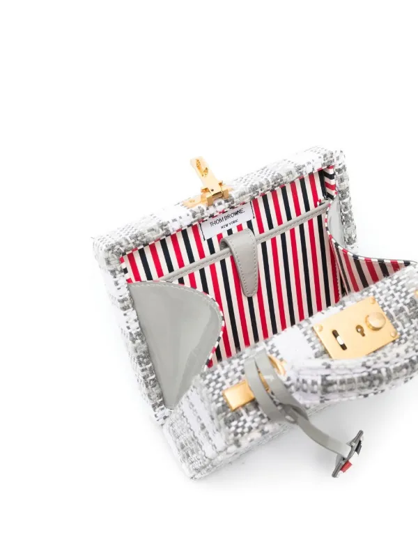 Thom Browne チェック ショルダーバッグ Thom Browne チェック ショルダーバッグ | グレー | FARFETCH JP