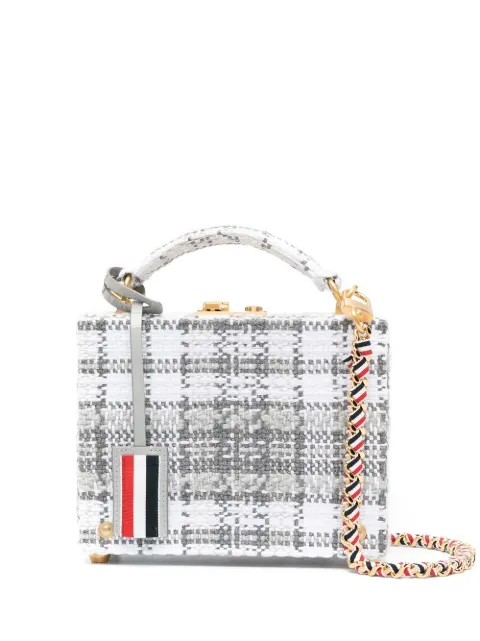 Thom Browne bolsa crossbody con motivo de cuadro