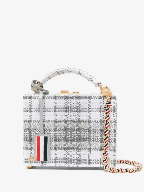Thom Browne bolsa crossbody con motivo de cuadro