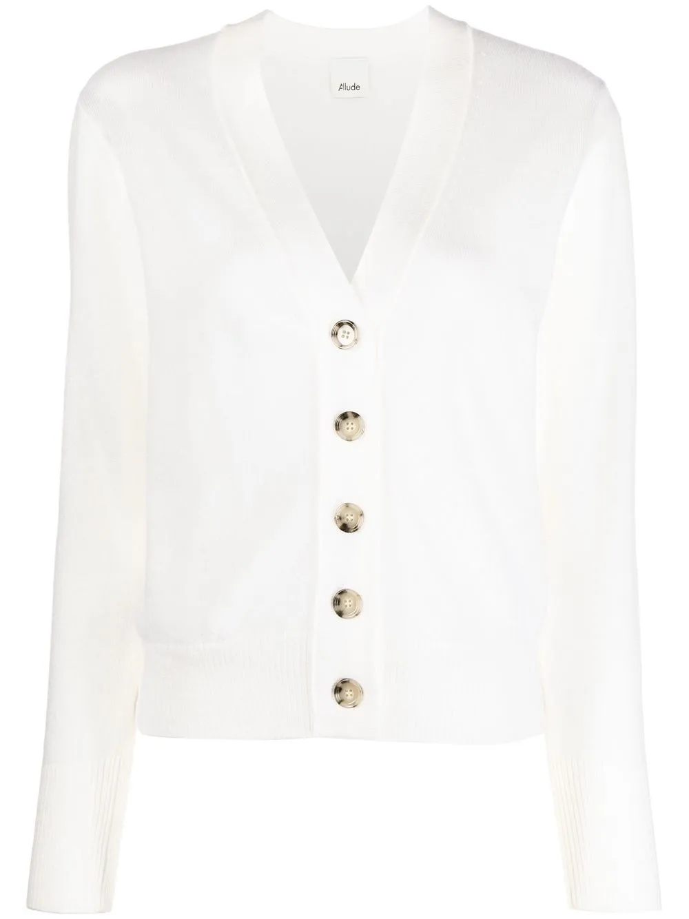 

Allude V-neck knitted cardigan - White