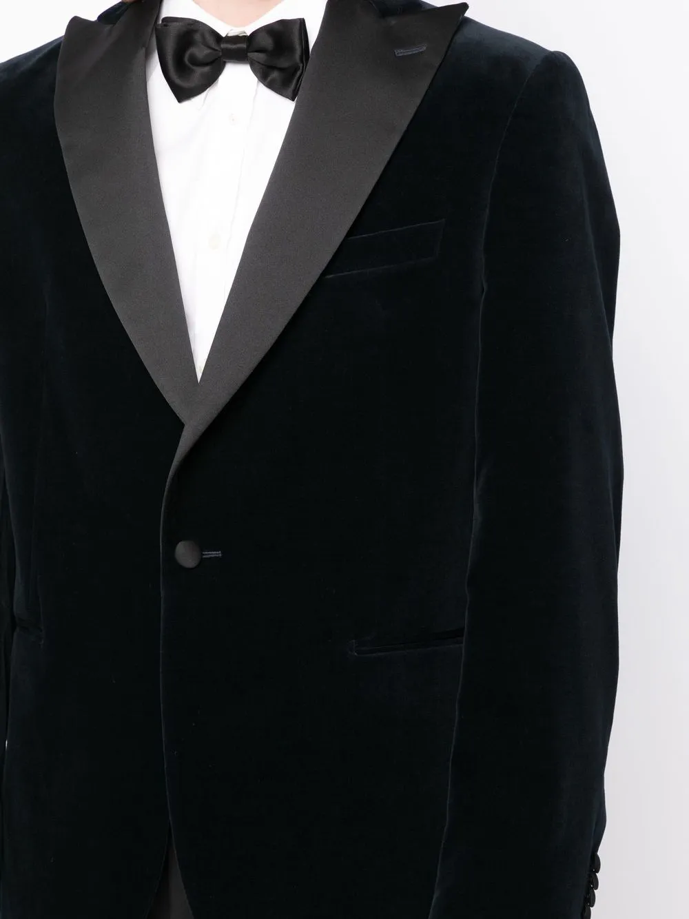 Shop N•peal Velvet-effect Dinner Jacket In Blue