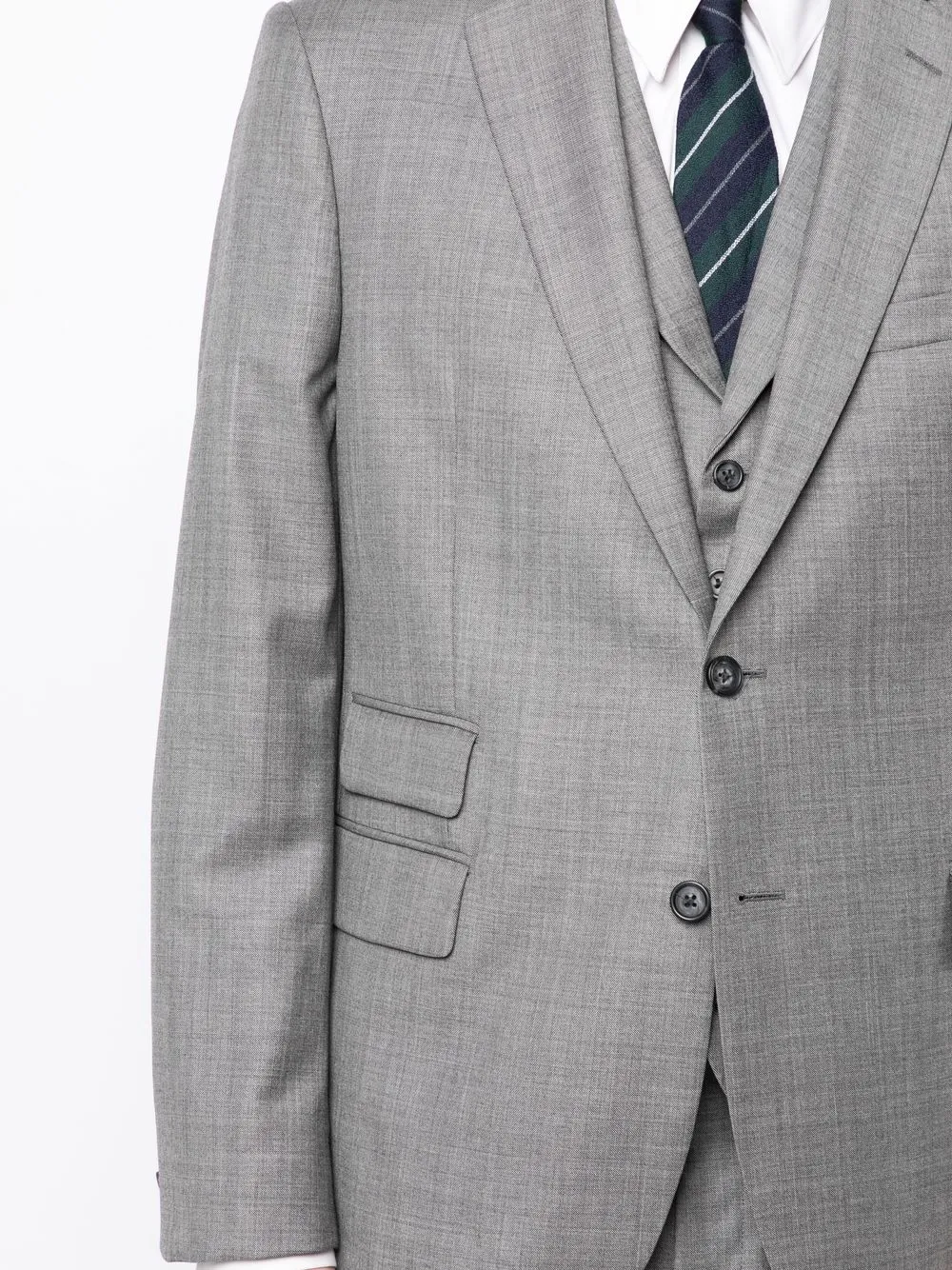 Shop N•peal Single-breasted Three-piece Suit In Grey