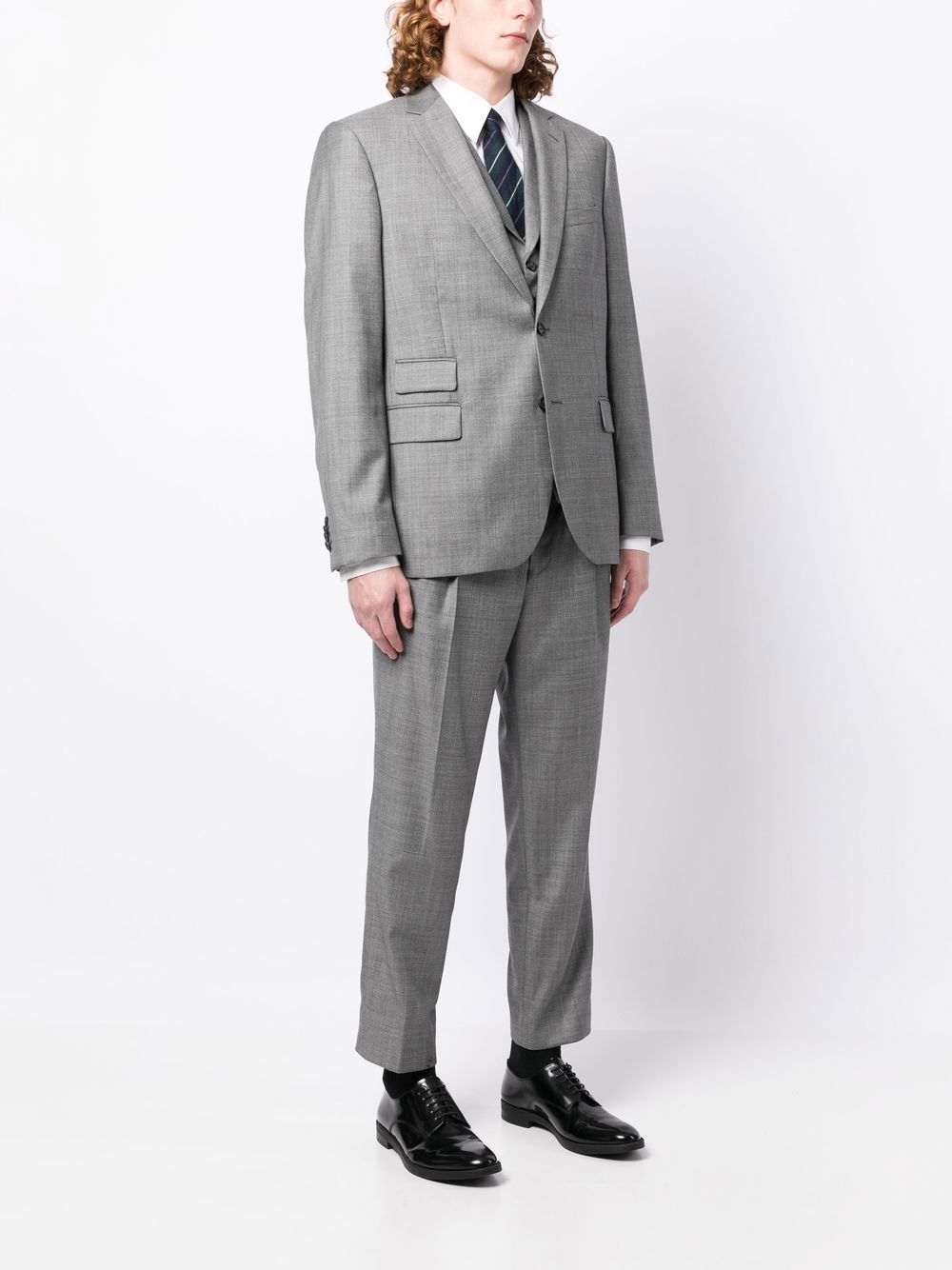 Shop N•peal Single-breasted Three-piece Suit In Grey
