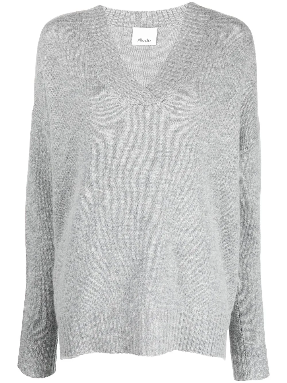 

Allude V-neck long-sleeve jumper - Grey