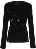 Versace cut-out knitted jumper - Black