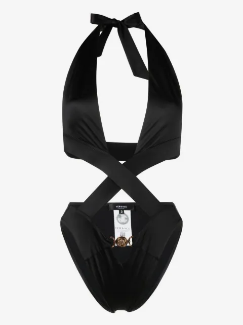 Versace Medusa tie-fastening one-piece 